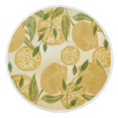 Elegant Botanical Lemon Greenery Keramische Knop (Voorkant)