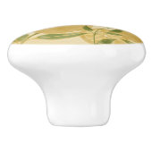 Elegant Botanical Lemon Greenery Keramische Knop (Zijkant)