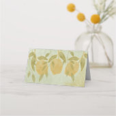 Elegant Botanical Lemon Greenery Plaatskaartje (Achterkant)
