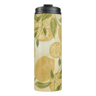 Elegant Botanical Lemon Greenery Thermosbeker