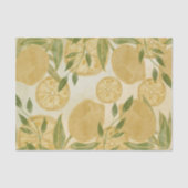 Elegant Botanical Lemon Greenery Tissuepapier (Voorkant)