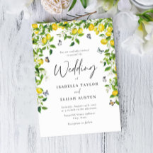 Elegant Botanical Lemon Wedding