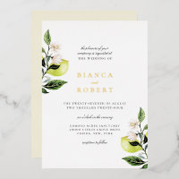Elegant Botanical Lemons Wedding