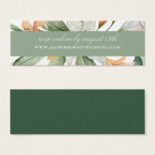 Elegant Botanical Lily Floral Wedding Website RSVP Mini Visitekaartjes (Voorkant /achterkant)