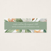Elegant Botanical Lily Floral Wedding Website RSVP Mini Visitekaartjes (Voorkant)