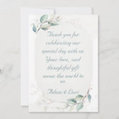 Elegant Botanical Love Wedding Bedankkaart (Voorkant)