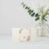 Elegant Botanical Minimalist Wedding Invitation |  Informatiekaartje (Staand voorkant)