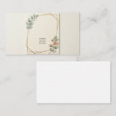 Elegant Botanical Minimalist Wedding Invitation |  Informatiekaartje (Voorkant / Achterkant)
