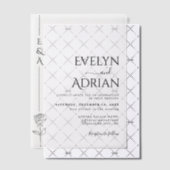 Elegant Botanical Modern Minimalist Wedding Vellum Uitnodigingen (Offset (Uitnodiging))