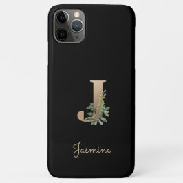 Elegant Botanical Monogram Gold Letter J Case-Mate iPhone Case