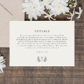 Elegant Botanical Monogram Initiaal Weddenschap De RSVP Kaartje