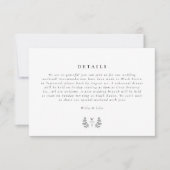 Elegant Botanical Monogram Initiaal Weddenschap De RSVP Kaartje (Voorkant)