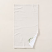 Elegant Botanical Monogram Towel with Custom Name Bad Handdoek (Handdoek)