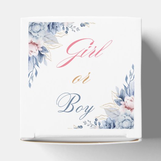 Elegant Botanical Moon Geslacht onthullen baby sho Bedankdoosjes (Bovenkant)