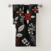 Elegant botanical pattern bad handdoek (Insitu)