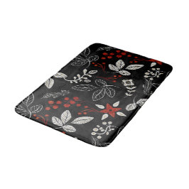 Elegant botanical pattern badmat