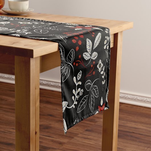 Elegant botanical pattern korte tafelloper (Voorbeeld)