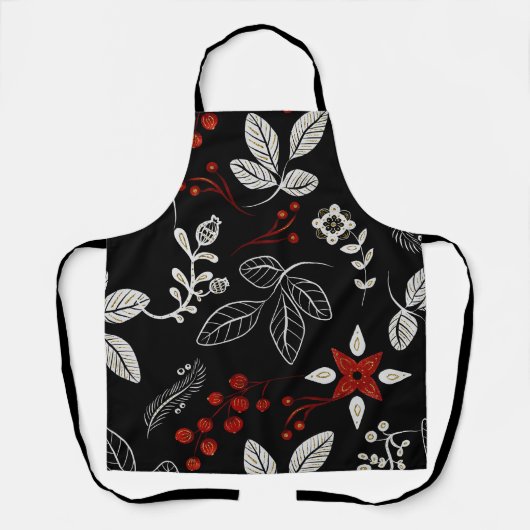 Elegant botanical pattern schort (Voorkant)