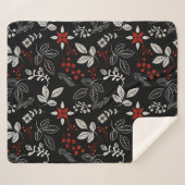 Elegant botanical pattern sherpa deken (Voorkant (horizontaal))