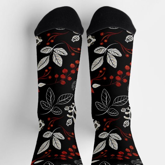 Elegant botanical pattern sokken (Top)