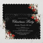 Elegant Botanical Purple Christmas Holiday Party Kaart (Voorkant / Achterkant)