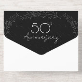 Elegant Botanical Real Foil 50th Anniversary All In One Uitnodiging (Achterzijde)