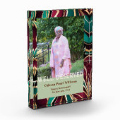 Elegant Botanical Retirement Gift for Black Mom Fotoblokken (Links)