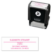 Elegant Botanical Return Address Self-Inking Stamp Zelfinktende Stempel (In situ)