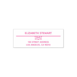 Elegant Botanical Return Address Self-Inking Stamp Zelfinktende Stempel