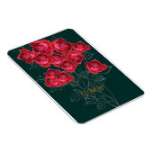 Elegant Botanical Rose Folded Greeting Card Magneet (Rechterzijde)