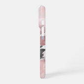 Elegant Botanical Rose-Gold Monogram iPhone Hoesje (Linkerkant)