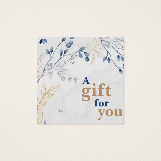 Elegant Botanical Spa Cadeaubon Vierkante Visitekaartjes (Voorkant)