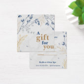 Elegant Botanical Spa Cadeaubon Vierkante Visitekaartjes (Bureau)