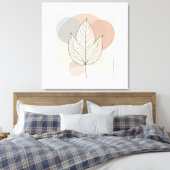 Elegant Botanical Stretched Canvas Print (Insitu (Slaapkamer))