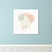 Elegant Botanical Stretched Canvas Print (Insitu (Houten vloer))