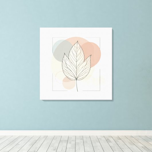 Elegant Botanical Stretched Canvas Print (Insitu (Houten vloer))