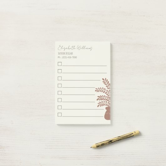 Elegant Botanical To-Do List Notes (Op bureau)
