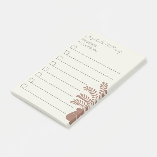 Elegant Botanical To-Do List Notes  (Schuin)