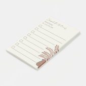 Elegant Botanical To-Do List Post-It Notes  (Schuin)