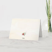Elegant Botanical Watercolor Pomegranate Birthday Bedankkaart (Achterkant)