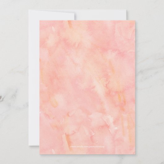 Elegant Botanical Waterverf Floral Wedding Kaart (Achterkant)