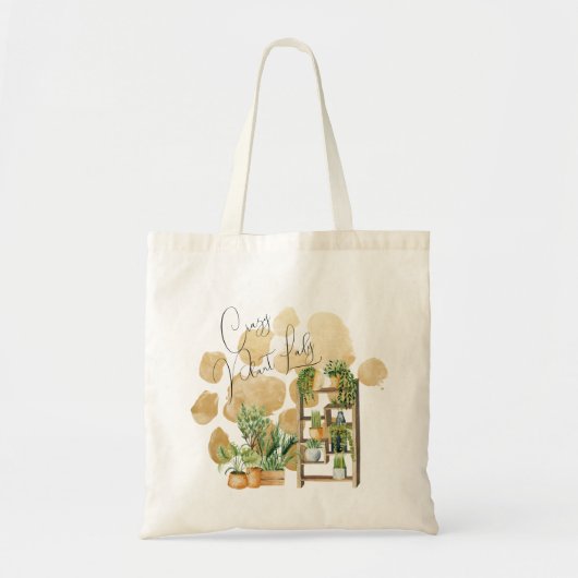 Elegant Botanical Waterverf Plant Script Name Tote Bag (Voorkant)
