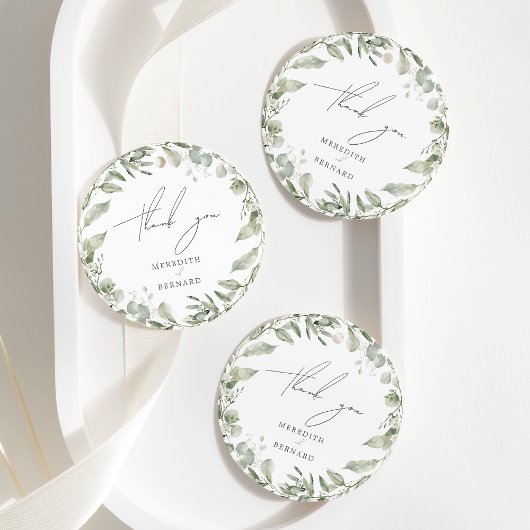 Elegant Botanical Weddenschap Bedankt Bedankjes Labels