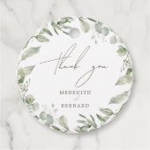 Elegant Botanical Weddenschap Bedankt Bedankjes Labels (Voorkant)