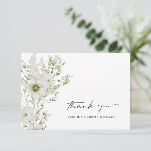 Elegant Botanical Weddenschap Hartelijk dank Bedankkaart (Staand voorkant)