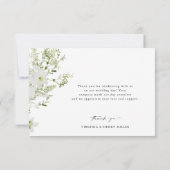 Elegant Botanical Weddenschap Hartelijk dank Bedankkaart (Achterkant)