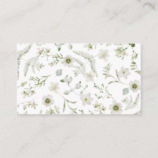 Elegant Botanical Wedding Enclosure Kaart (Achterkant)