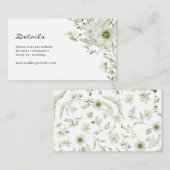Elegant Botanical Wedding Enclosure Kaart (Voorkant / Achterkant)