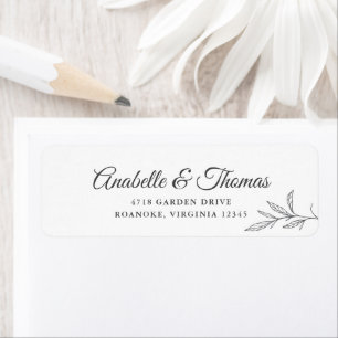 Elegant Botanical Wedding Etiket
