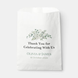 Elegant Botanical Wedding Favor Bags Bedankzakje